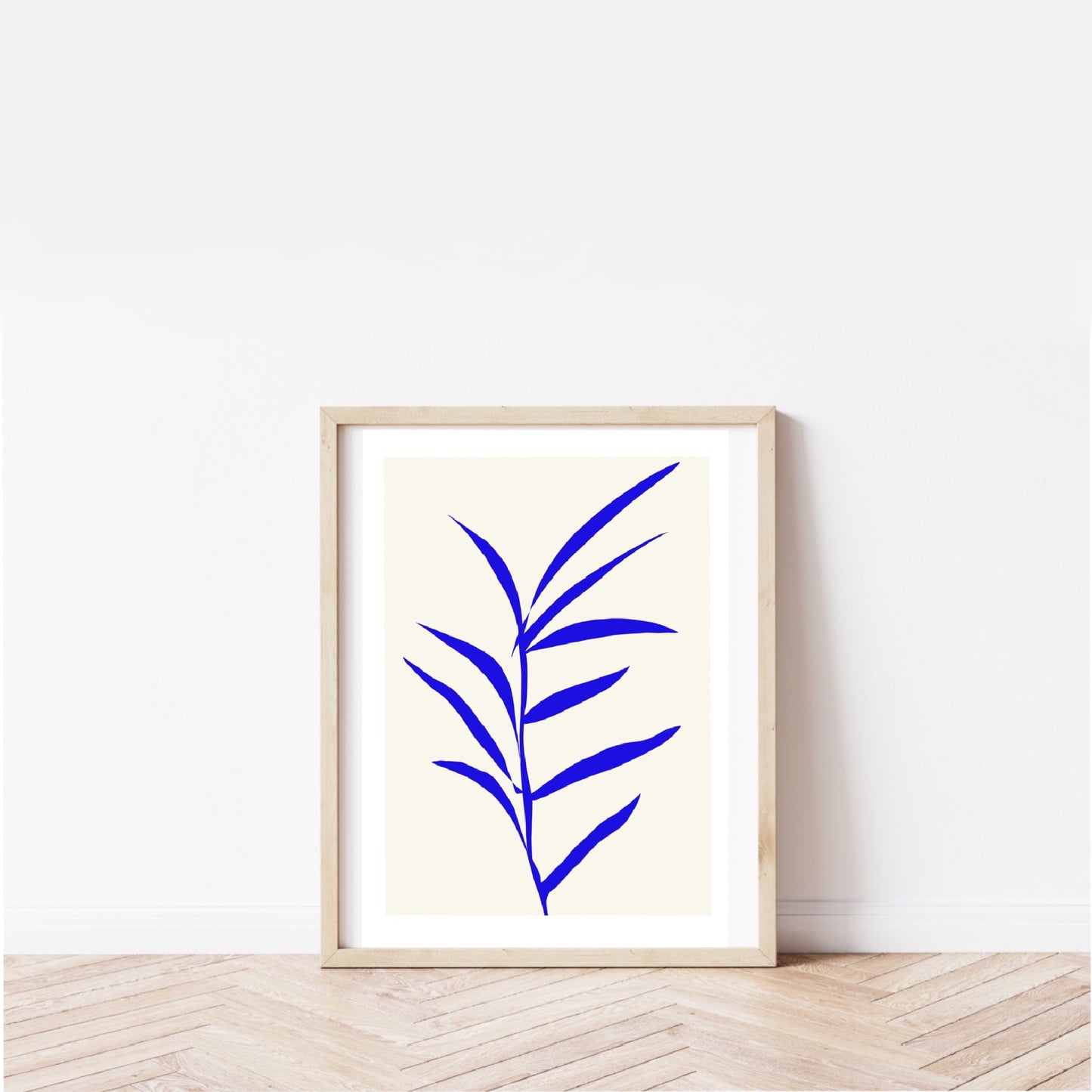 Botanical plant print - blue